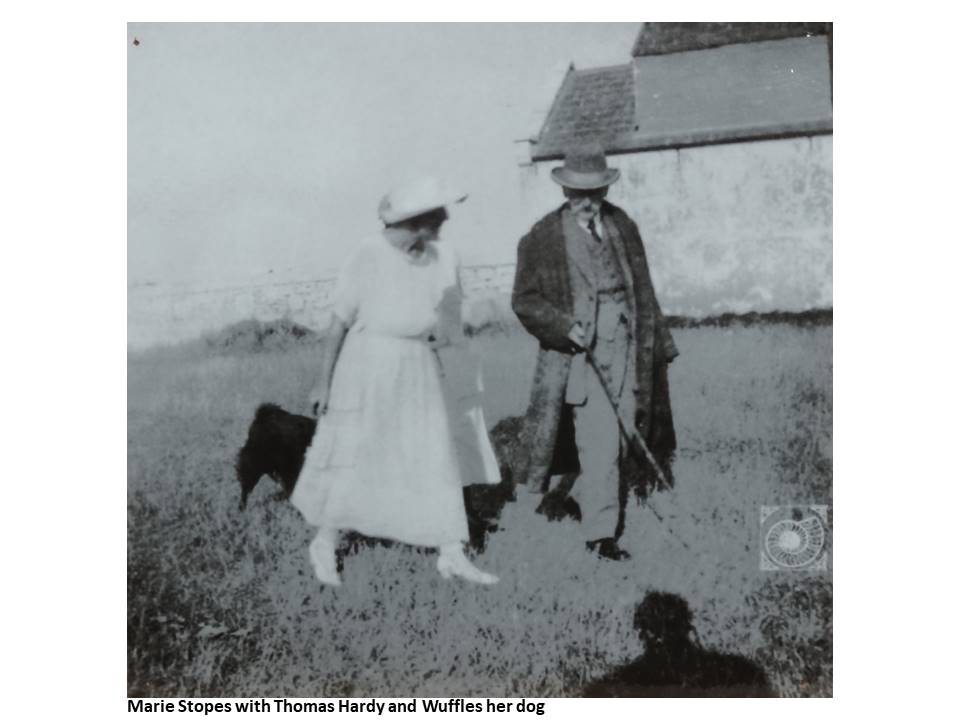 13-Marie_Stopes_with_Thomas_Hardy_and_Wuffles_her_dog