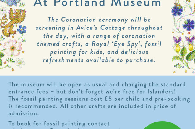 Poster detailing Portland Museum's Coronation event